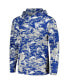 Men's Royal Kentucky Wildcats PFG Terminal Tackle Omni-Shade Rippled Long Sleeve Hooded T-shirt