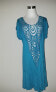 Blue Island Women's Crochet Swimsuit Cover Tunic Top Blue S