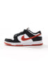 Nike Dunk Low Retro trainers in white, black and red