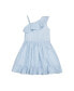 Girls' Linen One Shoulder Flounce Dress with Ruffle Hem, Toddler