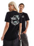 Vans classic mini dual palm back print t-shirt in black