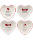 Valentine's Day Tidbit Plates, Set of 4