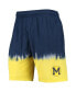 Men's Navy, Gold Michigan Wolverines Tie-Dye Shorts