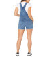 Juniors' Cuffed Shorts Denim Overalls