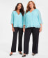 Women's Pleated Chiffon Flutter-Sleeve Top, XS-4X, Created for Macy's