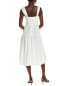 Weworewhat Strap Corset Linen-Blend Midi Dress Women's