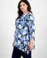 Plus Size Linear Garden Jacquard Swing Tunic, Created for Macy's