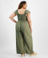 Trendy Plus Size Corset-Look Jumpsuit, Created for Macy's