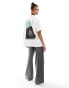 The Couture Club photographic back t-shirt in off white