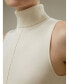 Women's Silk Knitted Turtleneck Sleeveless Top