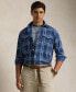 Men's Classic-Fit Plaid Linen-Cotton Workshirt