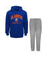 Toddler Boys and Girls Blue, Heather Gray New York Islanders Play by Play Pullover Hoodie and Pants Set