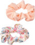 Scrunchies apricot und mit Blumenprint, 2 St