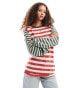 Free People oversized long sleeve striped t-shirt