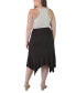 Plus Size Elastic Waist Handkerchief Skirt