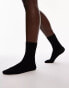 Topshop slinky ribbed socks in black