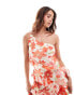 Forever New one shoulder ruffle maxi dress in poppy print