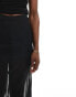 ASOS DESIGN sheer maxi skirt with mini lining in black