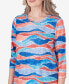 Petite Neptune Beach Crew Neck Beach Wave Top