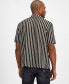 Men's Short Sleeve Button-Down Panama Stripe Shirt