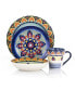 Zen Mozaik 16 Piece Luxurious Stoneware Dinnerware Set