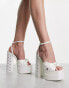 Public Desire Exclusive Magnum platform sandals in white