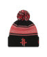 Men's Black Houston Rockets Chilled Cuffed Knit Hat with Pom