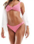 & Other Stories crinkle bikini brief in pink