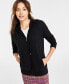 Petite 100% Cashmere Zip Hoodie, Created for Macy's