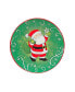 Holiday Magic Santa 4 Piece Dessert Plate Set