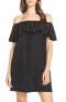 Tommy Bahama Women Off the Shoulder Cover-Up Dress Black, Size Medium