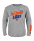 Big Boys Heather Gray Florida Gators 2-Hit For My Team Long Sleeve T-shirt