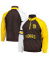 Men's Brown, Gold San Diego Padres Elite Raglan Half-Zip Jacket