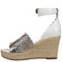 Matisse Roma Snake Espadrille Wedge Womens White Casual Sandals ROMA-WHX