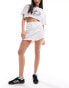 Armani Exchange denim skirt in white