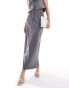 4th & Reckless tailored maxi skirt co-ord in grey