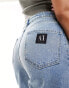 Armani Exchange carrot tapered 5 pocket jeans in indigo denim icon