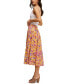 Printed Tiered Midi Skirt Multi Tropical Print