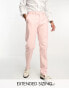 ASOS DESIGN super skinny linen mix suit trouser in pastel pink