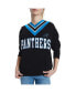 Women's Black Carolina Panthers Heidi V-Neck Pullover Sweatshirt