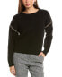 Elie Tahari Drop-Shoulder Chain Wool-Blend Sweater Women's