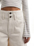 Lee pleated straight leg jeans in ecru