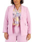 Plus Size Peak-Lapel Button-Sleeve Blazer