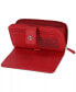 Giani Bernini Softy Pebble Leather All In One Wallet Red Silver