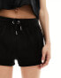 Juicy Couture diamante velour tracksuit shorts co-ord in black