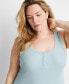 Women's Ribbed Henley Modal Sleep Tank Top XS-3X, Created for Macy's