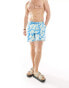 ASOS DESIGN swim shorts in mid length in tropical vintage look print