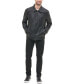 Men's Faux Leather Laydown Collar Jacket