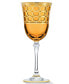 Multicolor White Wine Goblet with Gold-Tone Rings, Set of 4