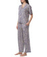 Women's 2-Pc. Notched-Collar Pajamas Set